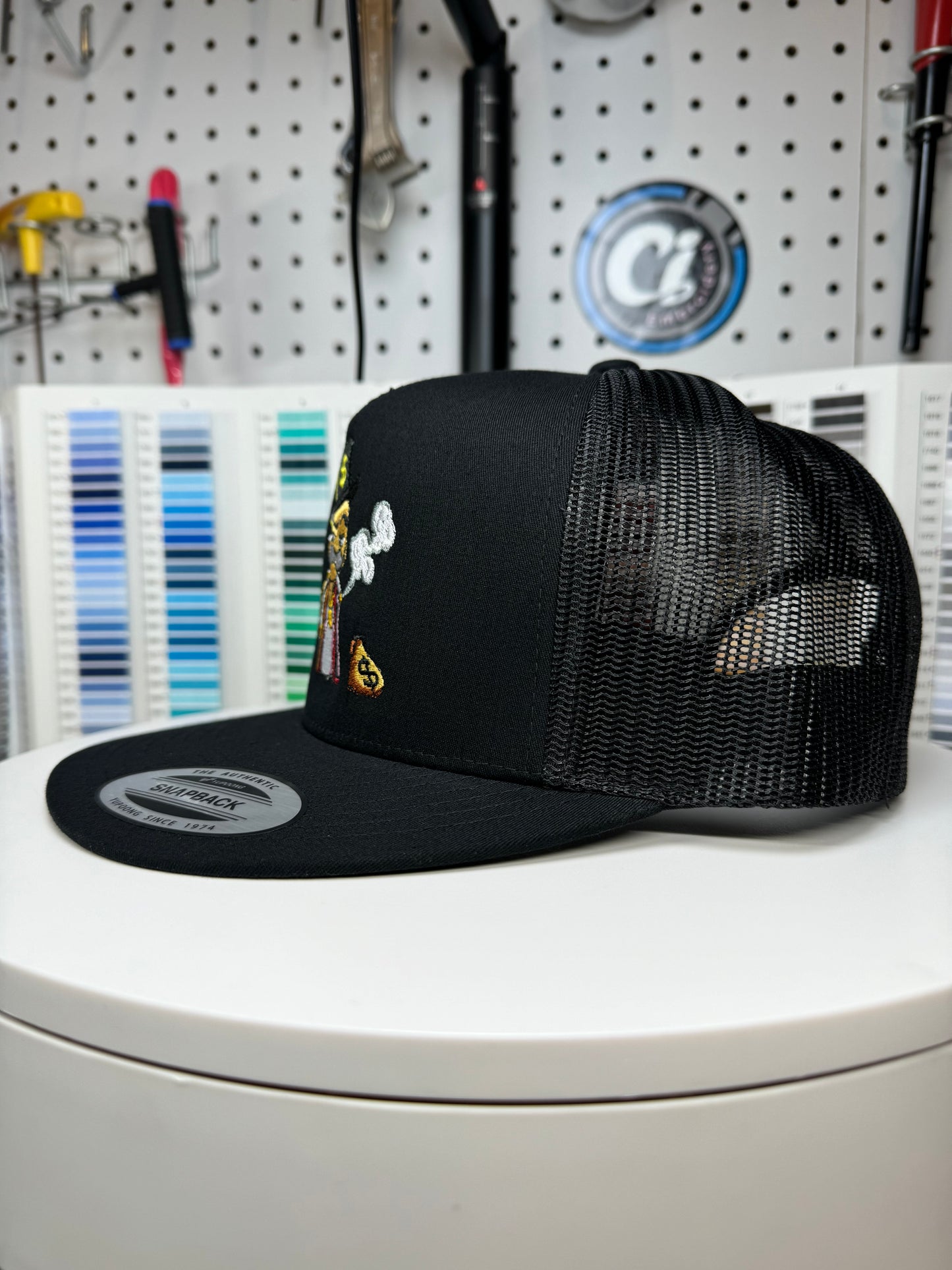 Mr. Monopoly Belico Embroidered Trucker Hat.