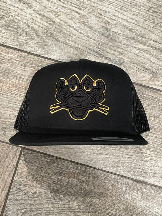 Panther Metallic Thread Puff Embroidery.