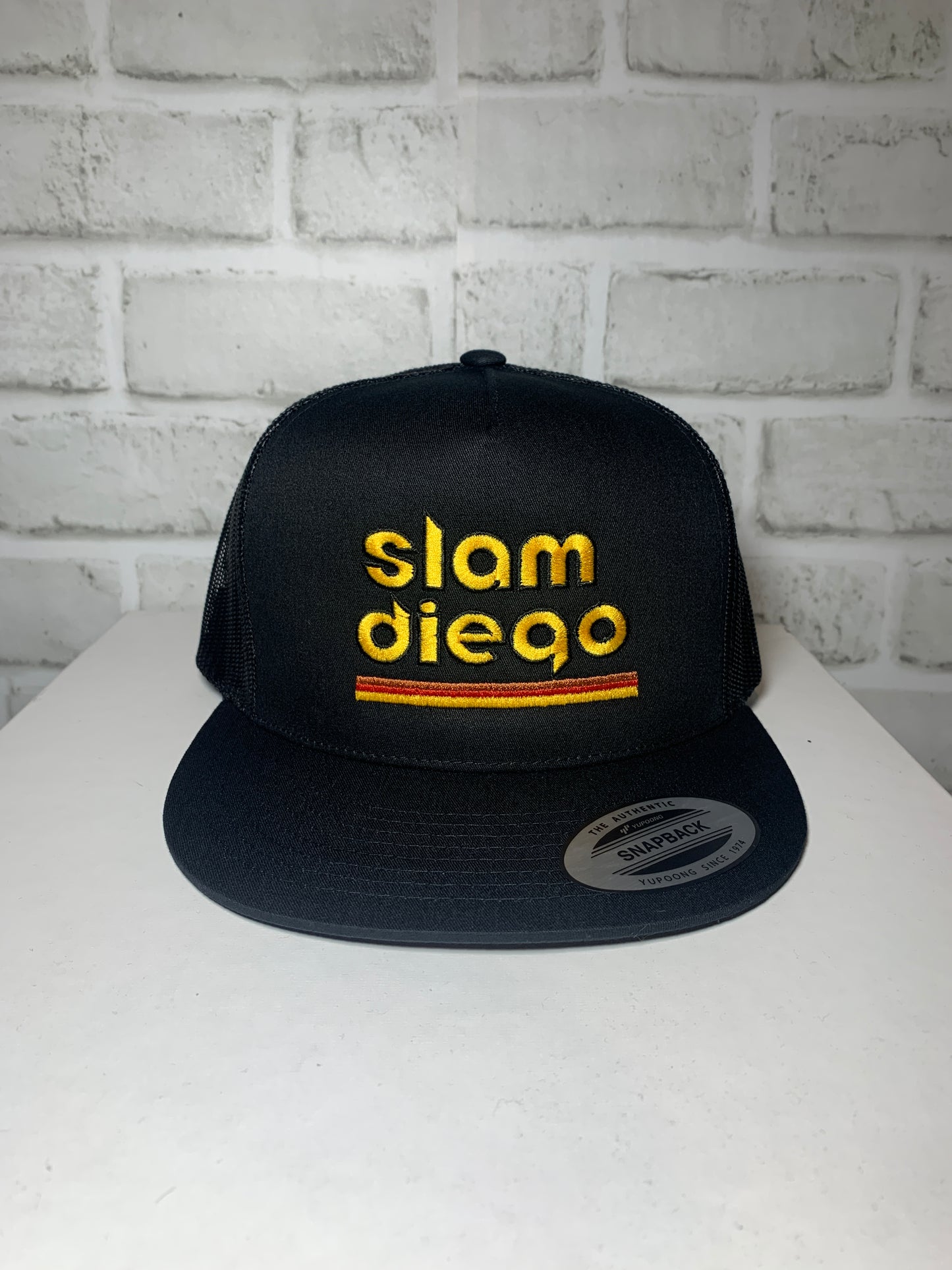 Slam Diego Embroider Trucker Hat.