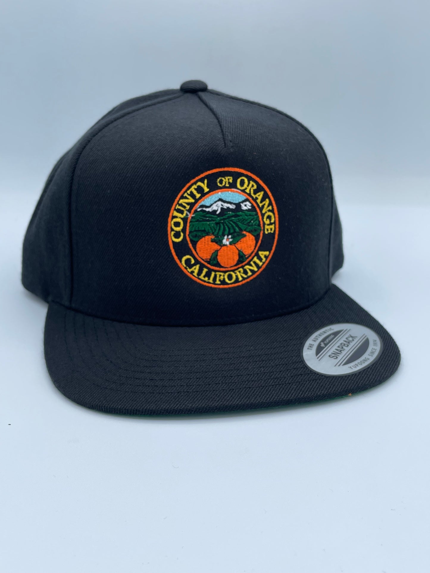 Orange County Embroidered Black Hat.